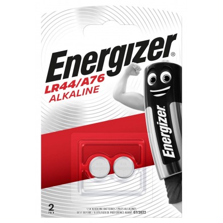Energizer Alkaline Button Cell Battery LR44/A76 (Twin Pack)