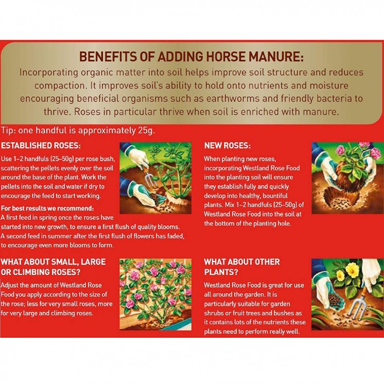 Westland Horse Manure & Plant Stimulant Enriched Rose Food 3kg