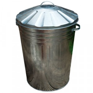 Galvanised Dustbin Complete with Lid