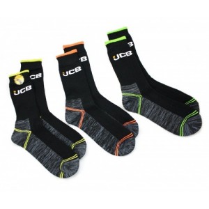 JCB High-Vis Work Socks Pack of 3