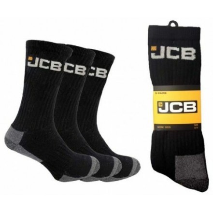 JCB Work Socks Size 6-11 Pack of 3