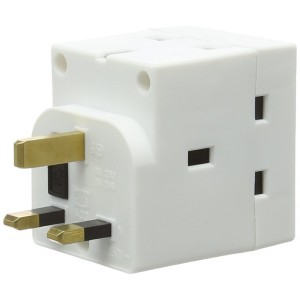 Dencon 3 Way 13Amp Socket Adapter - 3 Plug Sockets