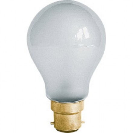 Dencon 110V GLS Standard Lamp, Frosted 60W BC