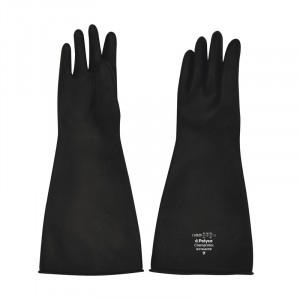 Polyco Chemprotec Unlined Black Rubber Gloves Sixe 10