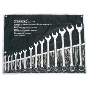 Draper 14Pc Hi-Torq Metric Combination Spanner Set