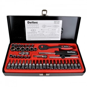 Deltec 1/4" Square Drive Socket Set 45 Piece