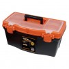 Tactix Plastic Tool Box - 50cm/19"- Black/Orange