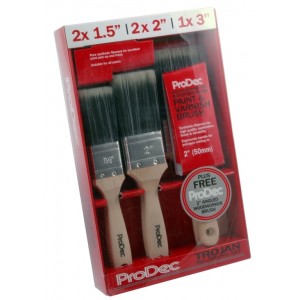 Rodo Trojan Brush Set With FREE 2" Woodworker