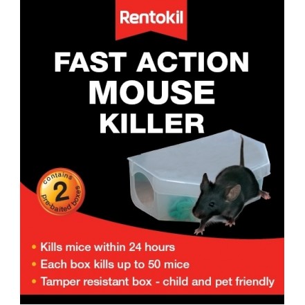 Rentokil Fast Action Mouse Killer Pack of 2