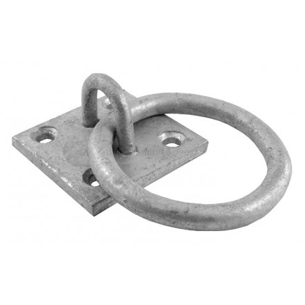 Perry Galvanised Ring on Plate 50x50mm