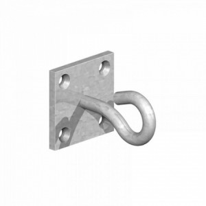 Perry Galvanised Hook on Plate 2" x 2"