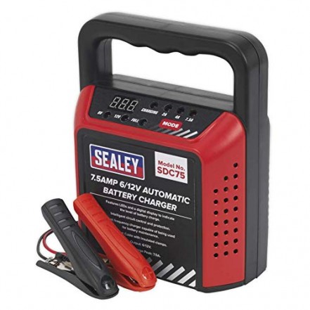 Sealey SDC75 Battery Charger 6/12V 7.5Amp 230V Automatic