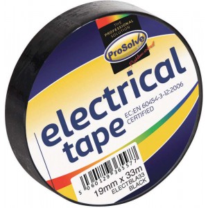 Prosolve Electrical Tape 19mm x 33 Metre Black