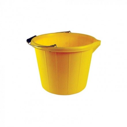 Stadium Heavy Duty Builders Bucket - 14 Litre - Yellow