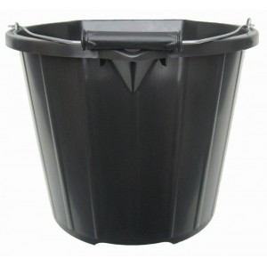 Stadium 3 Gallon Black Builder's Bucket