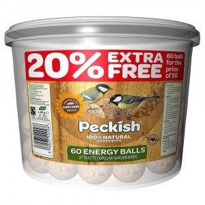 Peckish Natural Balance Energy Balls Tub 50 + 20% Free