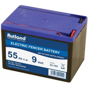 Rutland Elect Fence Batt 55AMP 9V