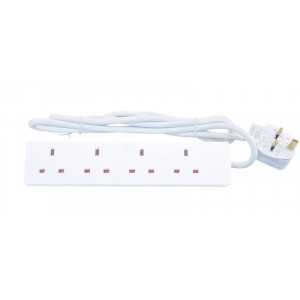 13A Extension Lead 4-Gang 2 Metre