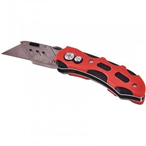 Amtech Folding Lock-Back Utility Knife - Comfort Grip