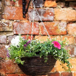 14" Rattan Hanging Basket