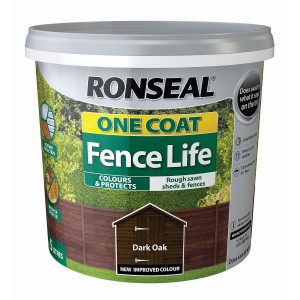 Ronseal One Coat Fence Life 4L Plus 25% Free