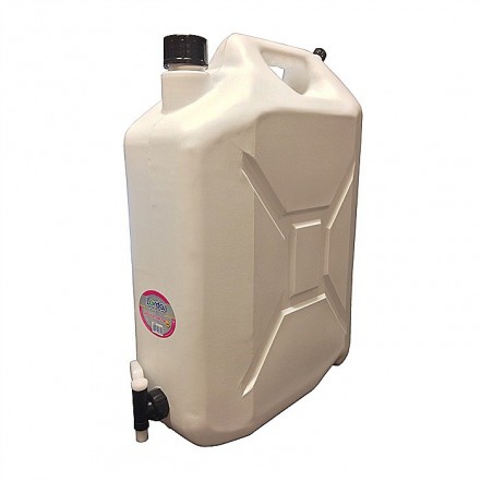 Lordos White Jerry Can With Tap 20 Litre