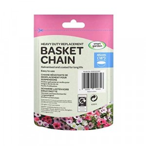 Smart Garden Heavy Duty 4-Way Replacement Chain for Hanging Baskets - Blk