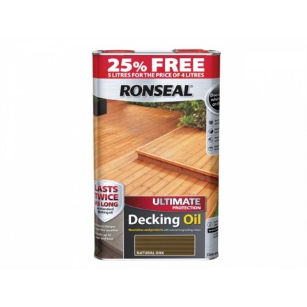Ronseal Ultimate Protect Decking Oil 4L + 25% Free