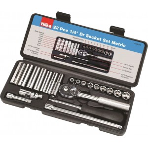 Hilka 22 pce 1/4" Socket Set Metric