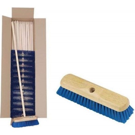 Hillbrush PVC Soft Brush 10.1/2" - Blue - c/w Handle