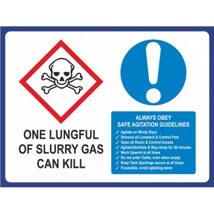 Farm Sign - Danger Slurry Gas Lge