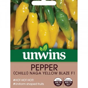 Unwins Pepper (Chilli) Naga Yellow Blaze F1
