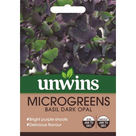 Unwins Microgreens Basil Dark Opal