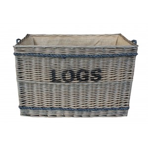 Willow Jumbo Log Basket 76 x 44 x 52cm