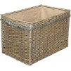 Willow Large Rectangular Rope Handled Log Basket