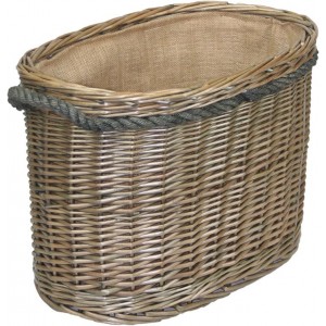 Willow Medium Oval Rope Handled Log Basket