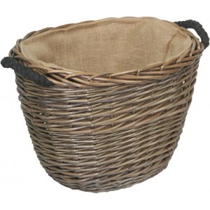 Willow Small Oval Log Basket