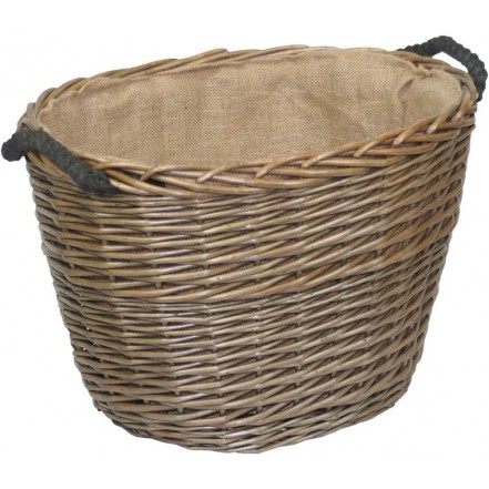 Willow Medium Antique Wash Oval Log Basket