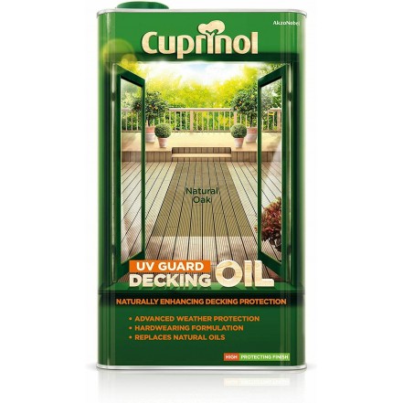 Cuprinol UV Guard Decking Oil Natural Oak 5 Litre