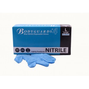 Polyco Bodyguards Blue Nitrile Disposable Gloves Pk 100