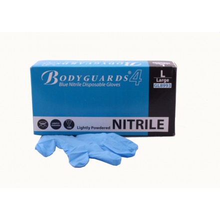 Polyco Bodyguards Blue Nitrile Disposable Gloves Pk 100