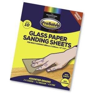 Prosolve Glass Paper Sanding Sheets 11" x 9"