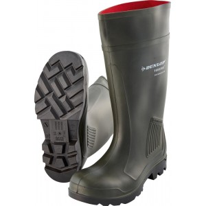 Dunlop Purofort Full Safety Wellington Boots - Green