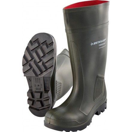 Dunlop Purofort Full Safety Wellington Boots - Green