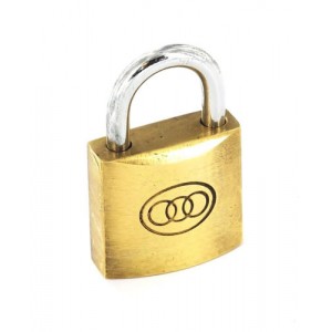 Perry Tri-Circle Brass Padlock 20mm