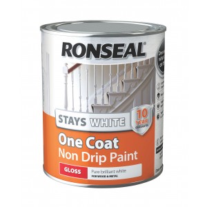 Ronseal Stays White One Coat Non Drip Paint White