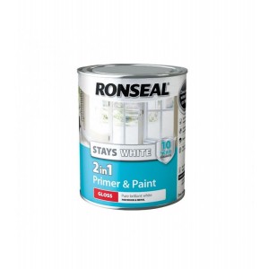 Ronseal Stays White 2in1 Paint Pure Brilliant White