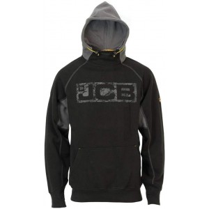 JCB Men's Horton Hoodie Sweatshirt Black/Grey Medium